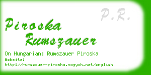 piroska rumszauer business card